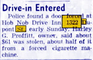 Hob Nob Drive-In - Feb 02 1959 Article